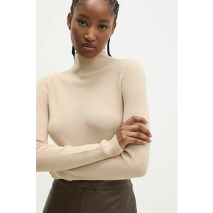 Answear Lab pulover femei, culoarea bej, light, cu turtleneck imagine