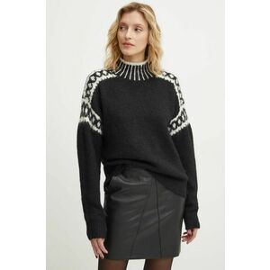 Answear Lab pulover de lana culoarea negru, cu turtleneck imagine