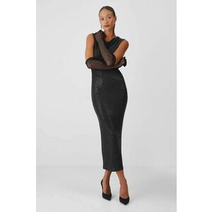 Medicine rochie culoarea negru, maxi, mulata imagine