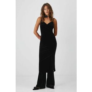 Medicine rochie culoarea negru, midi, mulata imagine