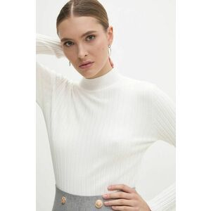 Answear Lab pulover femei, culoarea alb, light, cu turtleneck imagine