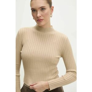 Answear Lab pulover femei, culoarea bej, light, cu turtleneck imagine