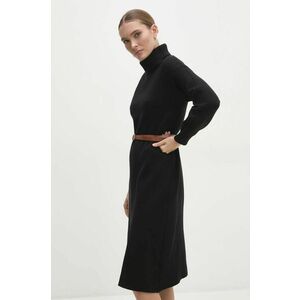 Answear Lab rochie culoarea negru, midi, drept imagine