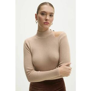 Answear Lab pulover femei, culoarea bej, light, cu turtleneck imagine