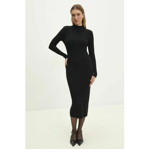 Answear Lab rochie culoarea negru, midi, mulata imagine