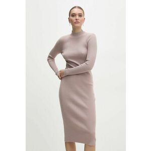 Answear Lab rochie culoarea maro, midi, mulata imagine