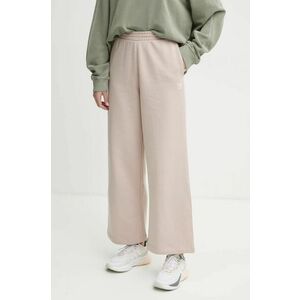 adidas Originals pantaloni de trening Femme Galore Wideleg Fleece Pants culoarea bej, uni, JN3029 imagine