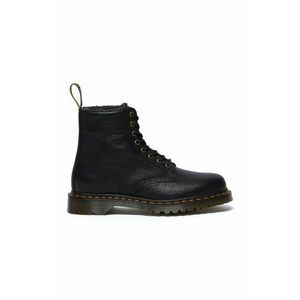 Dr. Martens bocanci de piele 1460 WL culoarea negru, cu toc plat, izolat, DM31873001 imagine