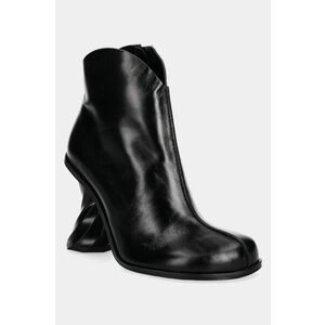 JW Anderson cizme de piele Twist Heel femei, culoarea negru, cu toc drept, ANW43211A imagine