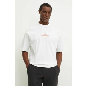 Puma tricou din bumbac UNTERGRUND barbati, culoarea alb, cu imprimeu, 626663 imagine