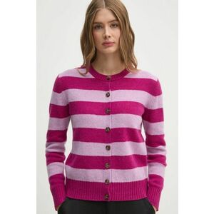 United Colors of Benetton cardigan din lana culoarea roz, light, 103ME5014 imagine