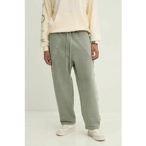 A-COLD-WALL* pantaloni de trening din bumbac culoarea turcoaz, neted, ACWMB293 imagine