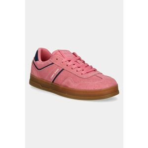 Tommy Jeans sneakers din piele intoarsă THE GREENWICH SUEDE culoarea roz, EN0EN02696 imagine