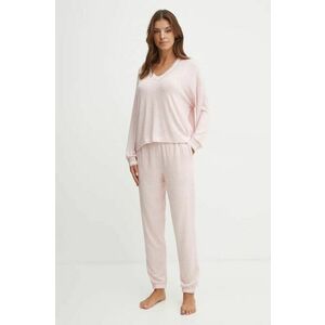 Dkny pijama femei, culoarea roz, YI90020 imagine