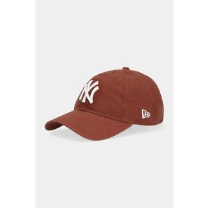 New Era șapcă de baseball din bumbac culoarea maro, cu imprimeu, 60292451 imagine