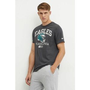 Nike tricou din bumbac Philadelphia Eagles barbati, culoarea gri, cu imprimeu, N199-06F-86-5F1 imagine