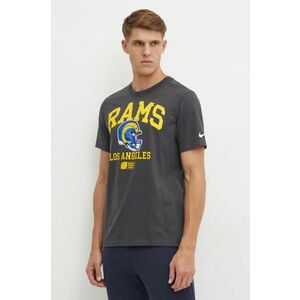 Nike tricou din bumbac Los Angeles Rams barbati, culoarea gri, cu imprimeu, N199-06F-95-5F1 imagine