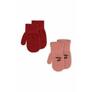 Konges Sløjd manusi cu un amestec de lana pentru copii 2 PACK MITTENS 2-pack culoarea negru, KS101874 imagine