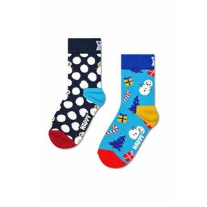 Happy Socks sosete copii Kids 2-Pack Big Dot Socks 2-pack culoarea albastru marin, P001695 imagine