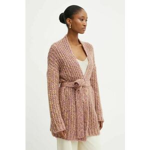 Weekend Max Mara cardigan din amestec de lana culoarea roz, 2425346082600 imagine