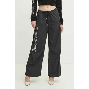 Juicy Couture pantaloni de trening AYLA PARACHUTE PANT culoarea negru, cu imprimeu, JCWBJ24306 imagine