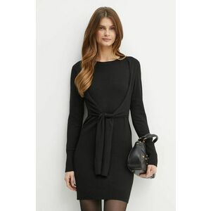 Silvian Heach rochie din amestec de lana DOMBO culoarea negru, mini, drept, GPA24073VE imagine