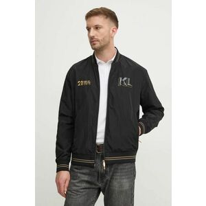 Karl Lagerfeld geaca bomber barbati, culoarea negru, de tranzitie, 505405.551501 imagine