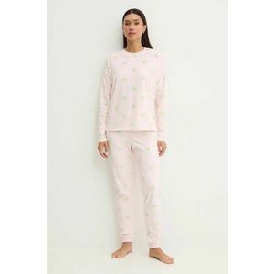 United Colors of Benetton pijama femei, culoarea roz, 360T3P030 imagine