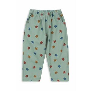 Konges Sløjd pantaloni de bumbac pentru copii FEN PANTS GOTS culoarea turcoaz, modelator, KS101977 imagine