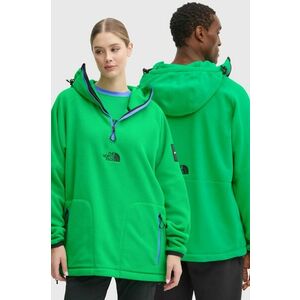 The North Face bluza TNF x Yinka Ilori culoarea verde, cu glugă, neted, NF0A89GFPO81 imagine