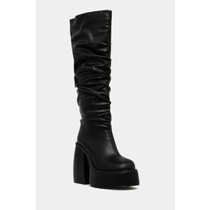 Buffalo cizme Heart Boot Hi femei, culoarea negru, cu toc drept, 1220061-BLK imagine