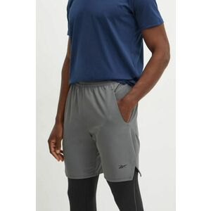 Reebok pantaloni scurți de antrenament Strength 4.0 culoarea gri, 100205357 imagine