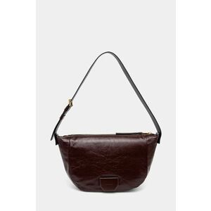 AllSaints poseta de piele MADEA SHOULDER culoarea bordo, W395XB imagine