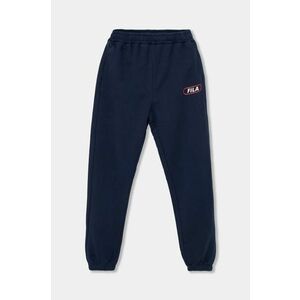 Fila pantaloni de trening pentru copii LUBMIN culoarea albastru marin, cu imprimeu, FAT0568 imagine