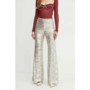 Forte Forte pantaloni femei, culoarea argintiu, evazati, high waist, 13288_my pants imagine