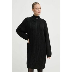 Marc O'Polo rochie din amestec de lana DENIM culoarea negru, mini, oversize, 5000005398 imagine