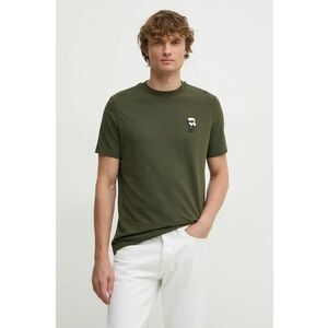 Karl Lagerfeld tricou barbati, culoarea verde, cu imprimeu, 544221.755027 imagine