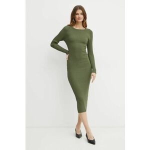 Bardot rochie VIGO culoarea verde, maxi, mulata, 58910DB imagine