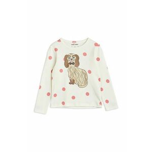 Mini Rodini longsleeve din bumbac pentru copii Dashing dog culoarea alb, 1100006810 imagine