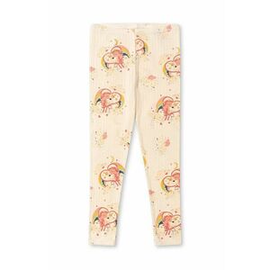 Konges Sløjd leggins din bumbac pentru copii MINNIE GLITTER PANTS GOTS culoarea bej, modelator, KS102176 imagine