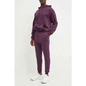 Reebok pantaloni de trening IDENTITY culoarea violet, neted, 100206013 imagine