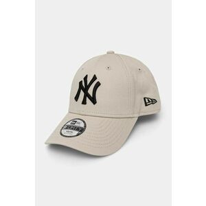 New Era șapcă din bumbac pentru copii NEW YORK YANKEES culoarea bej, cu imprimeu, 12745557 imagine