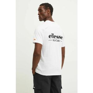 Ellesse tricou din bumbac CONDENA barbati, culoarea alb, cu imprimeu, SHX20960 imagine