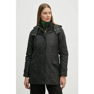 Barbour geaca Cannich Wax femei, culoarea verde, de tranzitie, LWX1179 imagine