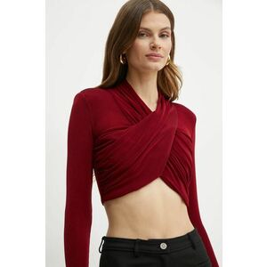 Bardot longsleeve WREN femei, culoarea bordo, 58746TB imagine