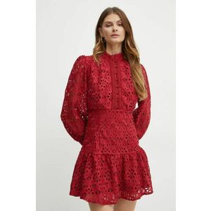 Bardot rochie REMY culoarea rosu, mini, evazati, 59586DB imagine