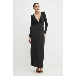 Bardot rochie REMMY culoarea negru, maxi, evazati, 59475DB imagine