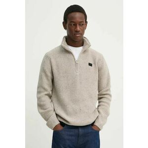 G-Star Raw pulover din amestec de lana barbati, culoarea bej, cu guler, D25123-D754 imagine