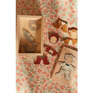 Konges Sløjd puzzle-uri din lemn WOODEN TEDDY DRESS UP ANIMALS FSC KS102152 imagine