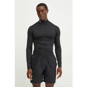 Under Armour longsleeve de antrenament ColdGear Elite Mock culoarea negru, neted, 1386942 imagine